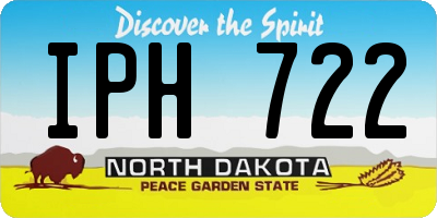 ND license plate IPH722