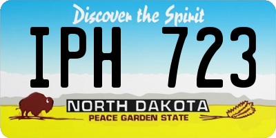 ND license plate IPH723
