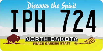 ND license plate IPH724