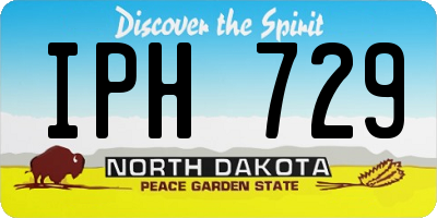 ND license plate IPH729