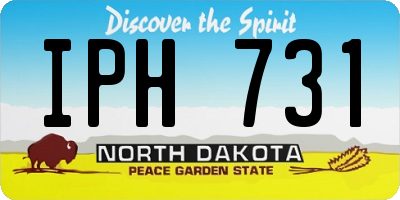 ND license plate IPH731
