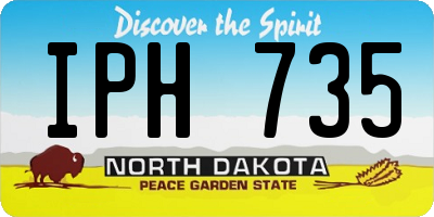 ND license plate IPH735