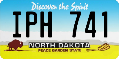 ND license plate IPH741