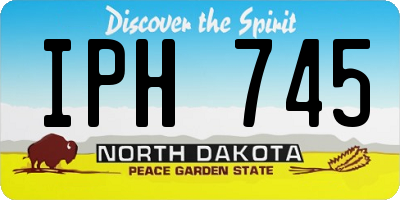 ND license plate IPH745
