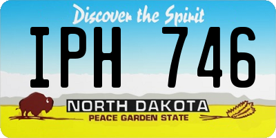 ND license plate IPH746