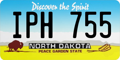 ND license plate IPH755