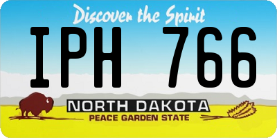 ND license plate IPH766