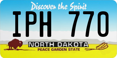 ND license plate IPH770