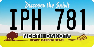 ND license plate IPH781
