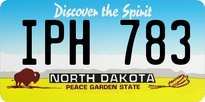 ND license plate IPH783
