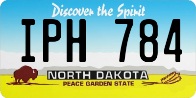 ND license plate IPH784