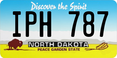 ND license plate IPH787