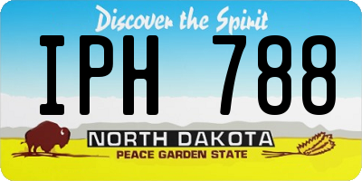 ND license plate IPH788