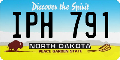 ND license plate IPH791