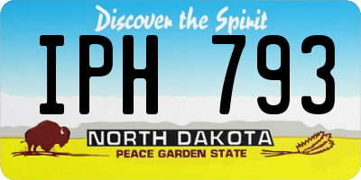 ND license plate IPH793