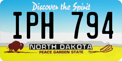 ND license plate IPH794