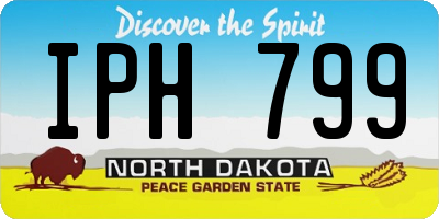 ND license plate IPH799