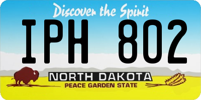 ND license plate IPH802