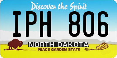 ND license plate IPH806