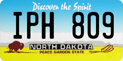 ND license plate IPH809