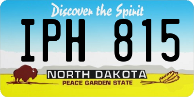 ND license plate IPH815
