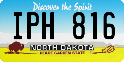 ND license plate IPH816