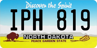 ND license plate IPH819