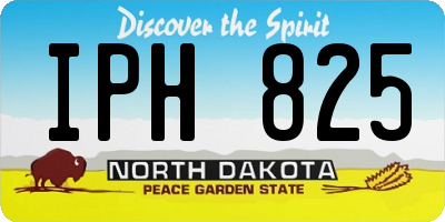 ND license plate IPH825