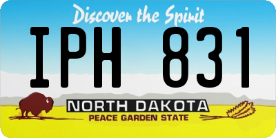 ND license plate IPH831