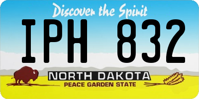 ND license plate IPH832