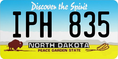 ND license plate IPH835