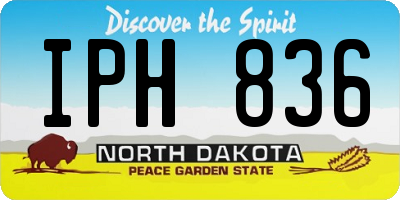 ND license plate IPH836