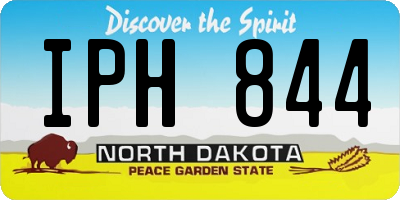 ND license plate IPH844