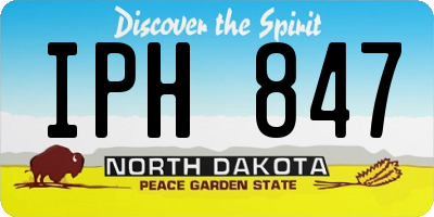 ND license plate IPH847