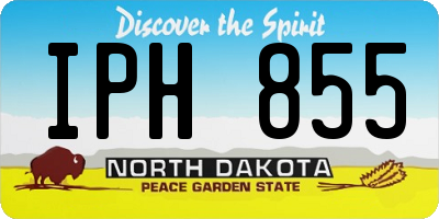 ND license plate IPH855