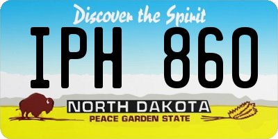 ND license plate IPH860