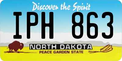 ND license plate IPH863