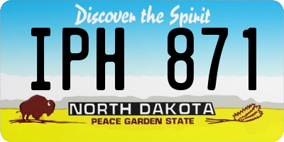 ND license plate IPH871
