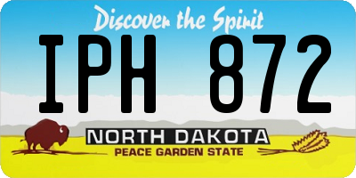 ND license plate IPH872