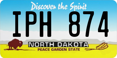 ND license plate IPH874