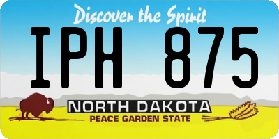 ND license plate IPH875