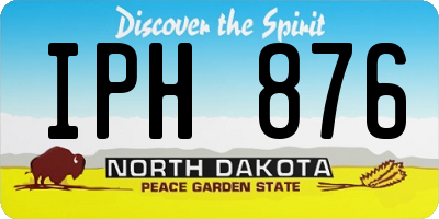 ND license plate IPH876