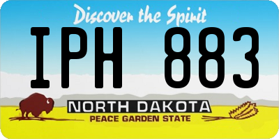 ND license plate IPH883