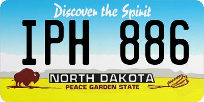 ND license plate IPH886