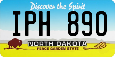 ND license plate IPH890