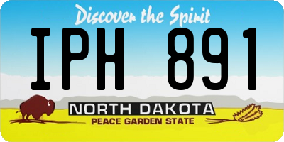 ND license plate IPH891