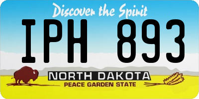 ND license plate IPH893