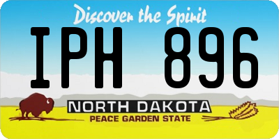 ND license plate IPH896