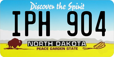 ND license plate IPH904