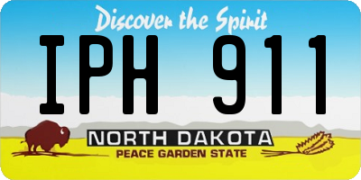 ND license plate IPH911